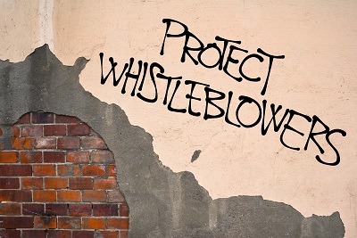 Protect Whistleblowers handwritten graffiti